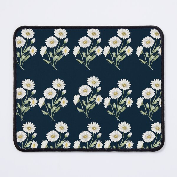Item preview, Vintage White Daisy Dark Navy Floral Pattern designed and sold by Jyoti-Quotes.