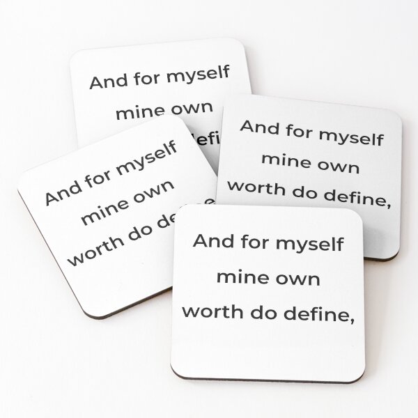 Item preview, “And for myself mine own worth do define,” - print black designed and sold by ariksworld.