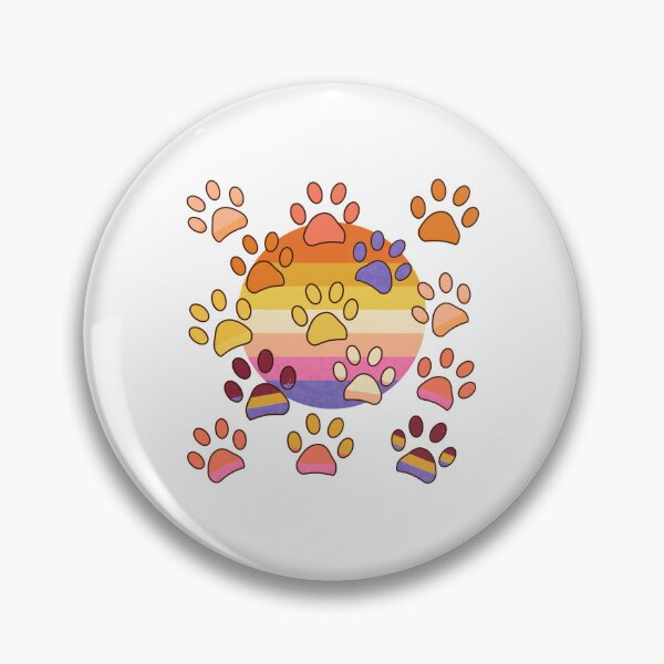 Item preview, Doodle paw print Retro Sunset designed and sold by SoyLamderma.