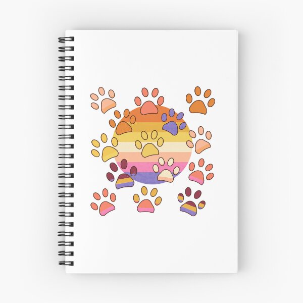 Item preview, Doodle paw print Retro Sunset designed and sold by SoyLamderma.