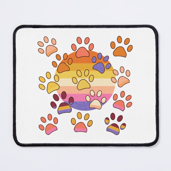 Item preview, Doodle paw print Retro Sunset designed and sold by SoyLamderma.