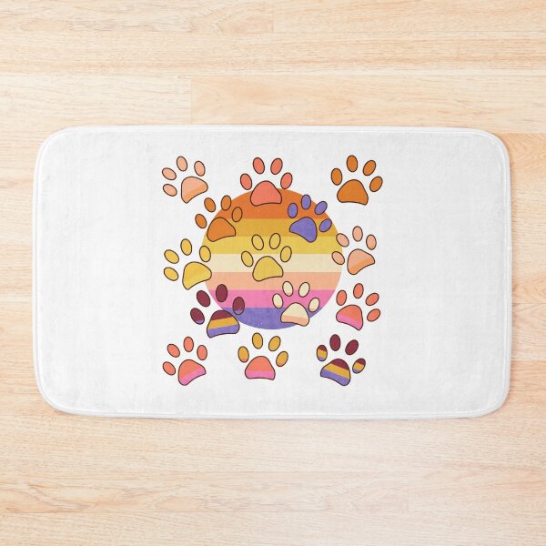 Item preview, Doodle paw print Retro Sunset designed and sold by SoyLamderma.