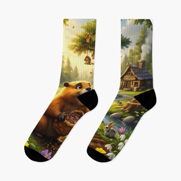 Artikelvorschau, Fröhliche Biberabenteuer – Anlegen des Wildblumengartens entworfen und verkauft von Clothes With Smiling Animals Walt Gral.