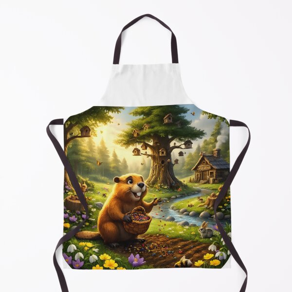 Artikelvorschau, Fröhliche Biberabenteuer – Anlegen des Wildblumengartens entworfen und verkauft von Clothes With Smiling Animals Walt Gral.