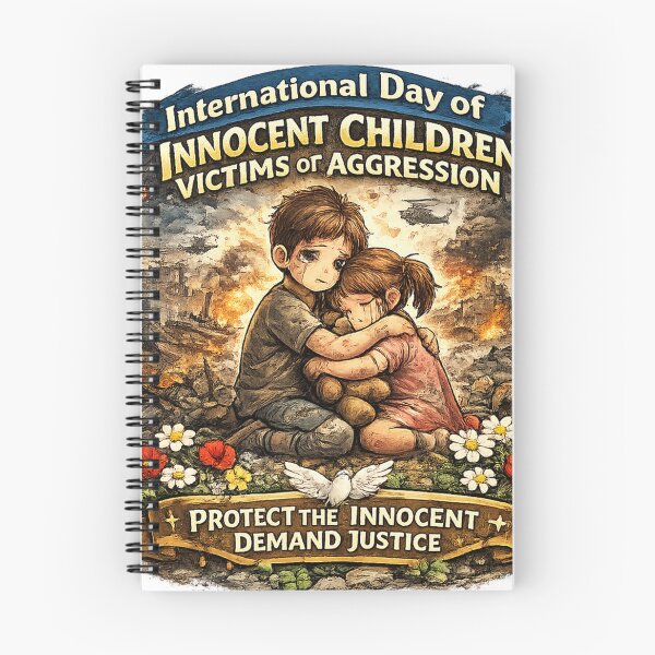 Item preview, International Day of Innocent Children Victims of Aggression | Protect the Innocent, Demand Justice | Peace & Humanity T-Shirt Design designed and sold by GooniSL.