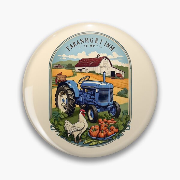 Item preview, Vintage Blue Farm Tractor Country Life Graphic designed and sold by Ardonaredb.