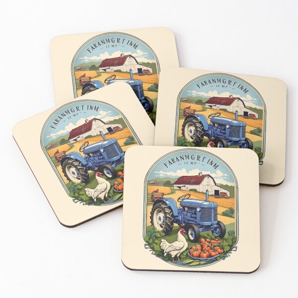 Item preview, Vintage Blue Farm Tractor Country Life Graphic designed and sold by Ardonaredb.