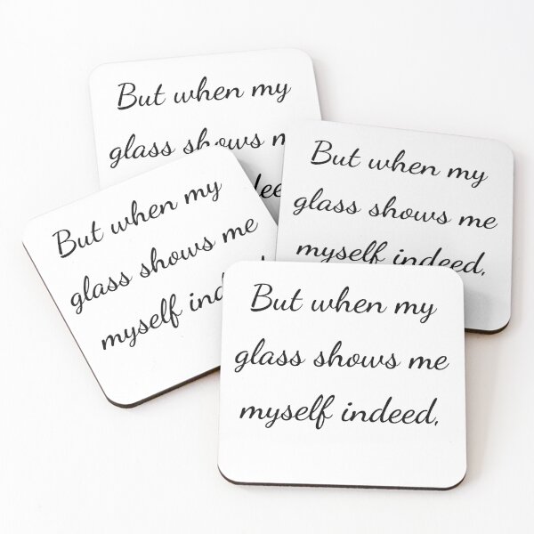 Item preview, “But when my glass shows me myself indeed,” - handwriting black designed and sold by ariksworld.