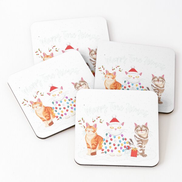 Item preview, Christmas Cats Kittens Holiday Lights Reindeer Santa designed and sold by icm4639.