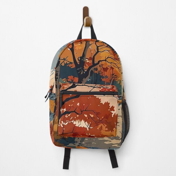Item preview, Autumn Maple Valley Ukiyo-e Japanese Fall Landscape designed and sold by Glitchart66.