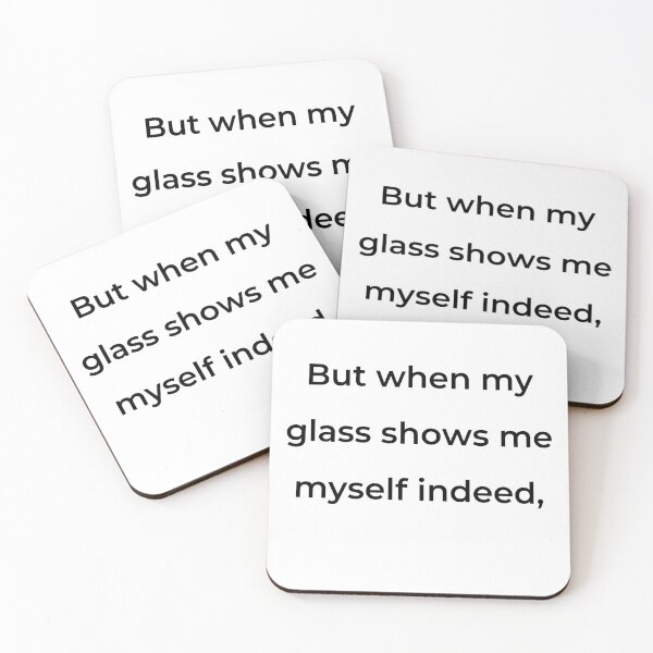 Item preview, “But when my glass shows me myself indeed,” - print black designed and sold by ariksworld.