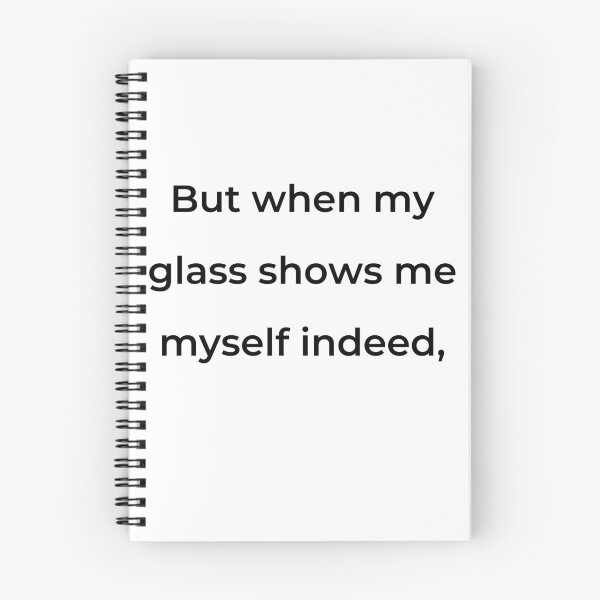 Item preview, “But when my glass shows me myself indeed,” - print black designed and sold by ariksworld.