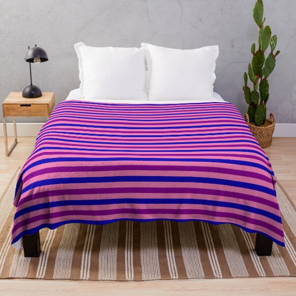 Item preview, Blue And Purple Stripes Design Pink designed and sold by PatternTitan.
