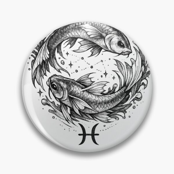 Item preview, Pisces symbol and fish  designed and sold by SunBeamStar.