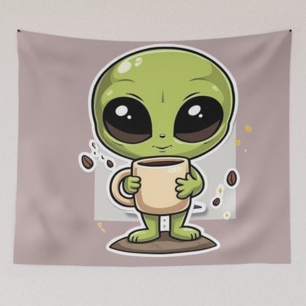 Item preview, First Coffee Then Abductions | Cute Alien Coffee designed and sold by SmokingAlien.