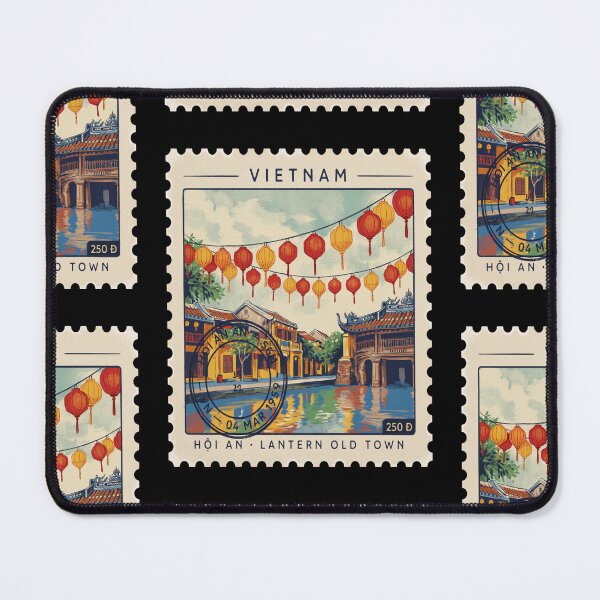 Item preview, Hoi An Vietnam Lantern Old Town Bridge Stamp Sticker designed and sold by stickercuffs.