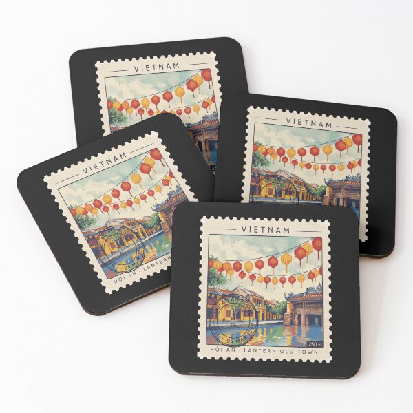 Item preview, Hoi An Vietnam Lantern Old Town Bridge Stamp Sticker designed and sold by stickercuffs.