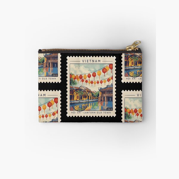 Item preview, Hoi An Vietnam Lantern Old Town Bridge Stamp Sticker designed and sold by stickercuffs.