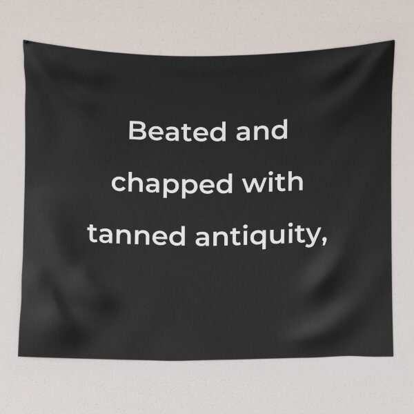 Item preview, “Beated and chopped with tanned antiquity,” - print white designed and sold by ariksworld.