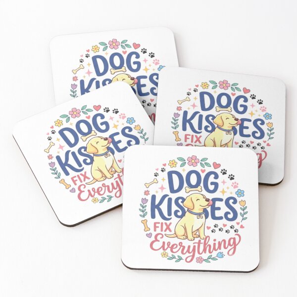Item preview, Dog Kisses Fix Everything T-Shirt | Cute Dog Lover Typography | Funny Puppy Gift designed and sold by Faisal  Shah.