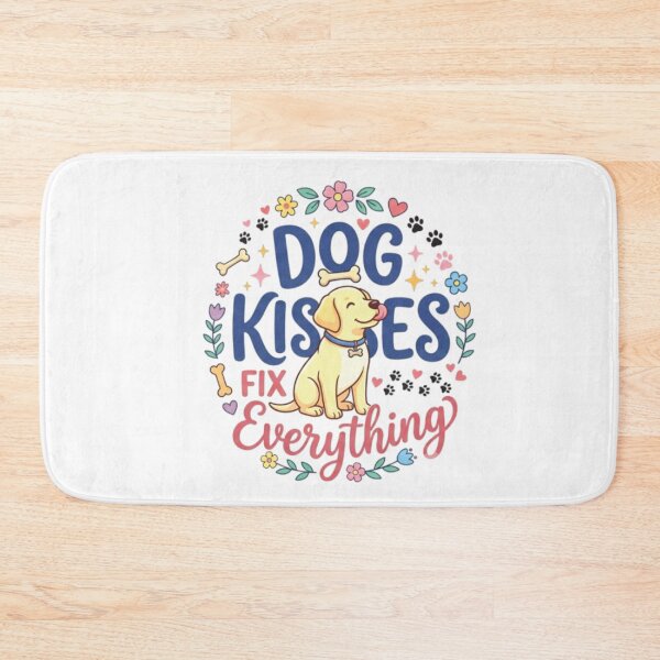 Item preview, Dog Kisses Fix Everything T-Shirt | Cute Dog Lover Typography | Funny Puppy Gift designed and sold by Faisal  Shah.