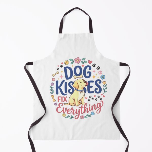 Item preview, Dog Kisses Fix Everything T-Shirt | Cute Dog Lover Typography | Funny Puppy Gift designed and sold by Faisal  Shah.