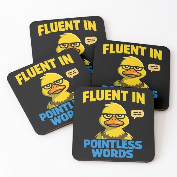 Item preview, Fluent In Pointless Words Funny Office Duck designed and sold by TeeTimeTreasure.