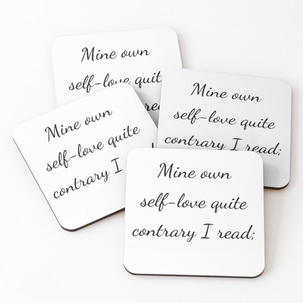 Item preview, “Mine own self-love quite contrary I read;” - handwriting black designed and sold by ariksworld.
