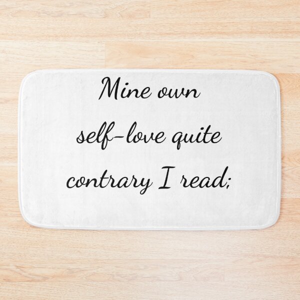 Item preview, “Mine own self-love quite contrary I read;” - handwriting black designed and sold by ariksworld.