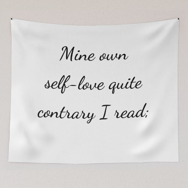 Item preview, “Mine own self-love quite contrary I read;” - handwriting black designed and sold by ariksworld.