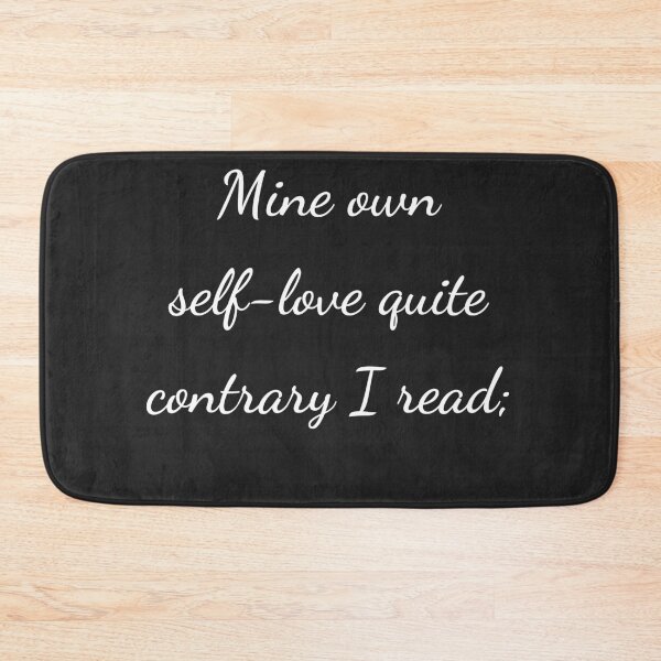 Item preview, “Mine own self-love quite contrary I read;” - handwriting white designed and sold by ariksworld.