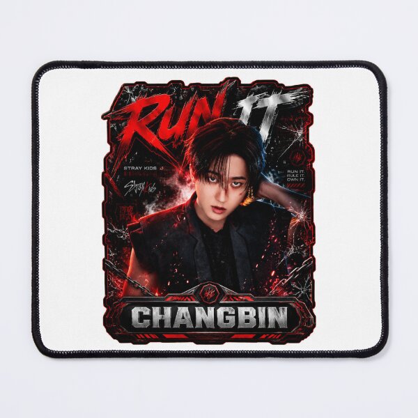Item preview, Changbin 3RACHA SPEARB Run It Heavy Metal Crimson Poster designed and sold by Valeree Store.