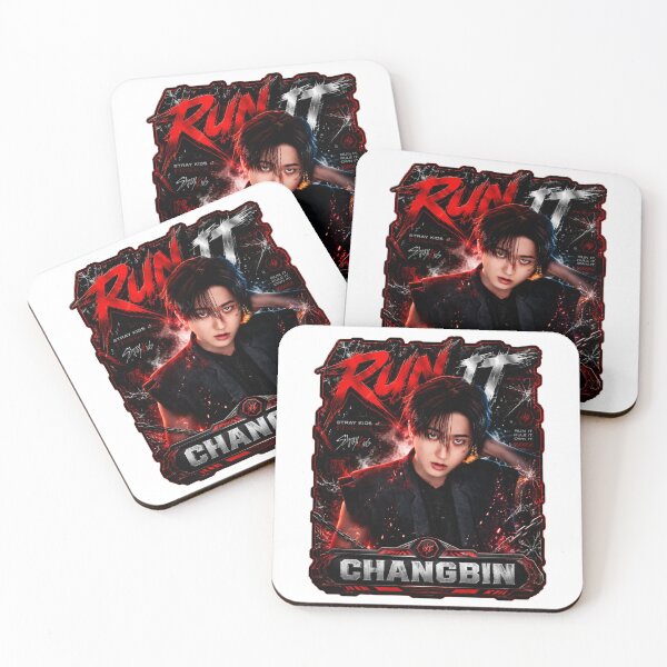 Item preview, Changbin 3RACHA SPEARB Run It Heavy Metal Crimson Poster designed and sold by Valeree Store.