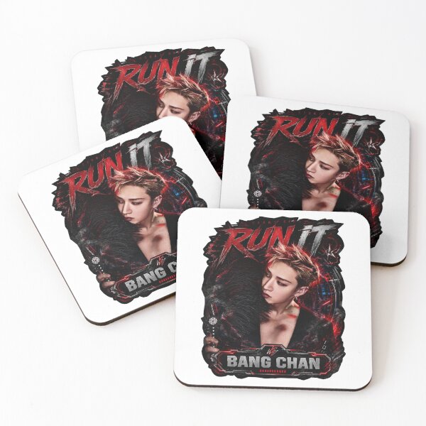 Item preview, Bang Chan Stray Kids Run It red lightning concert poster art designed and sold by Valeree Store.