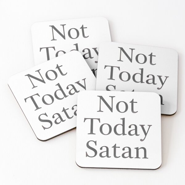Item preview, Not Today Satan Typography Quote designed and sold by Linework Studio.