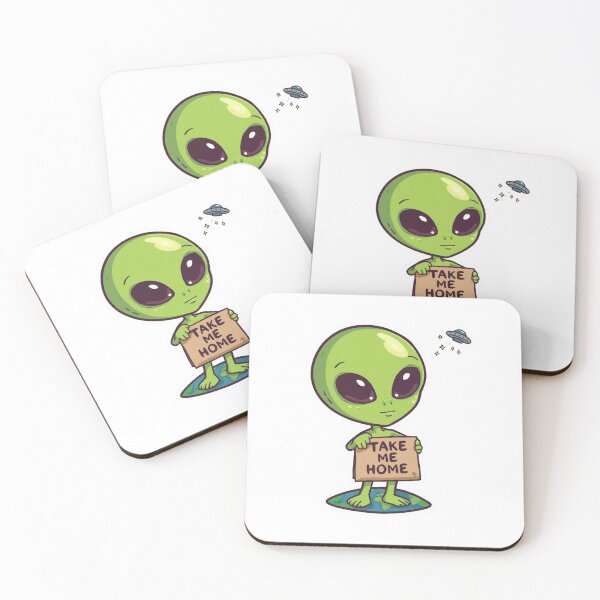 Item preview, Take Me Home | Cute Lost Alien Cartoon designed and sold by SmokingAlien.