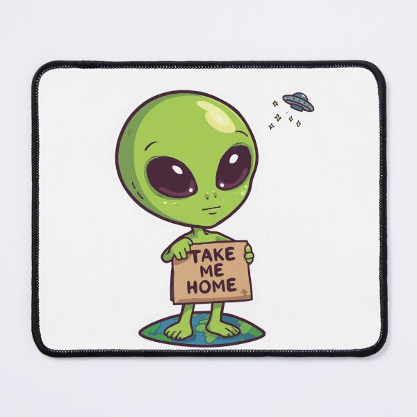 Item preview, Take Me Home | Cute Lost Alien Cartoon designed and sold by SmokingAlien.