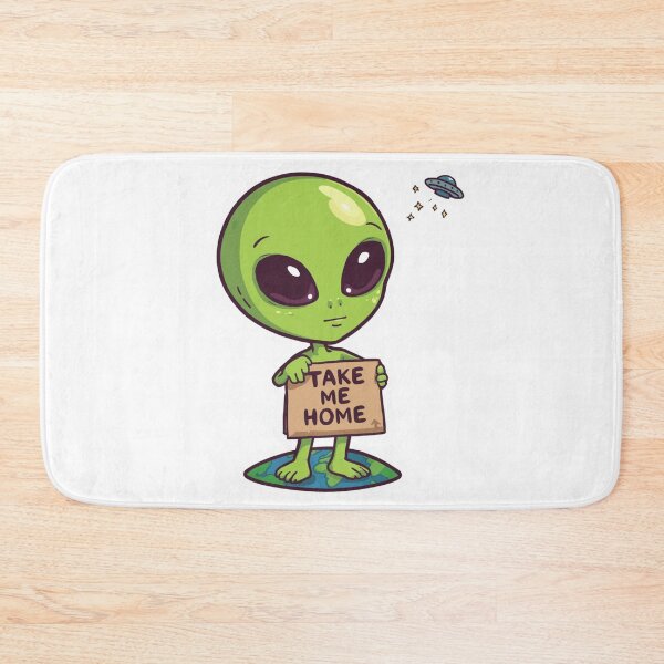 Item preview, Take Me Home | Cute Lost Alien Cartoon designed and sold by SmokingAlien.