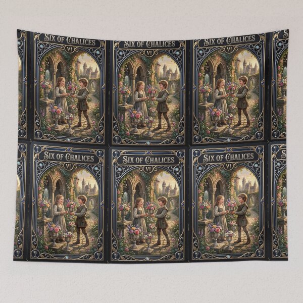Item preview, Six of Chalices - tarot card designed and sold by Studio77-Gothic.