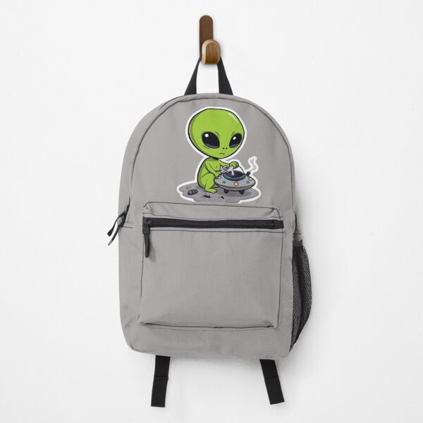 Item preview, UFO Broke Again | Cute Alien Mechanic designed and sold by SmokingAlien.
