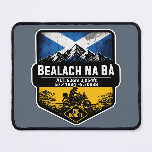 Item preview, Bealach na Ba Pass of the Cattle Applecross Scotland Motorcycle I've Done It Sticker TShirt 03 designed and sold by OuterShellUK.
