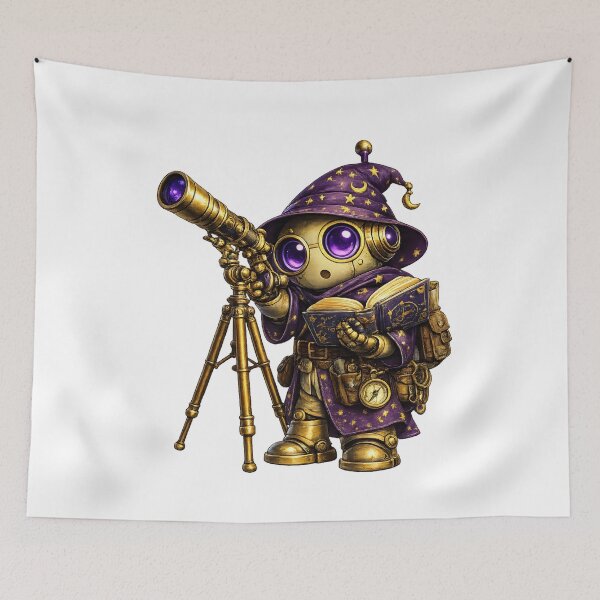 Item preview, Cute Wizard Robot with Telescope designed and sold by Yomere.