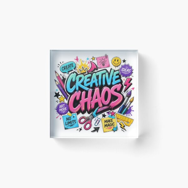 Item preview, Creative Chaos Sticker | Colorful Graffiti Art Design | Creative Mind Vinyl Sticker for Artists & Designers designed and sold by Stylestickers55.