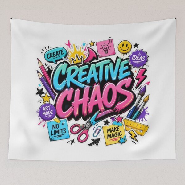 Item preview, Creative Chaos Sticker | Colorful Graffiti Art Design | Creative Mind Vinyl Sticker for Artists & Designers designed and sold by Stylestickers55.