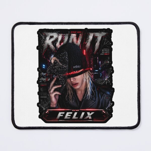 Item preview, Stray Kids Lee Felix Run It high energy red stage graphic designed and sold by Valeree Store.