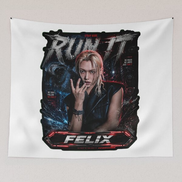 Item preview,  Felix Stray Kids Run It deep voice dark warrior stage visual designed and sold by Valeree Store.