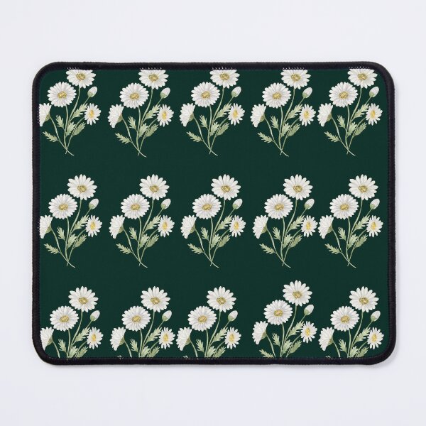 Item preview, Vintage White Daisy Dark Green Floral Pattern designed and sold by Jyoti-Quotes.