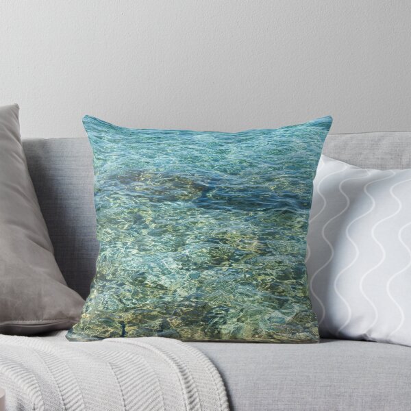 Item preview, Abstracting Seawater - Sunlit Blue Green Ripples like Moire Silk designed and sold by Georgia Mizuleva.