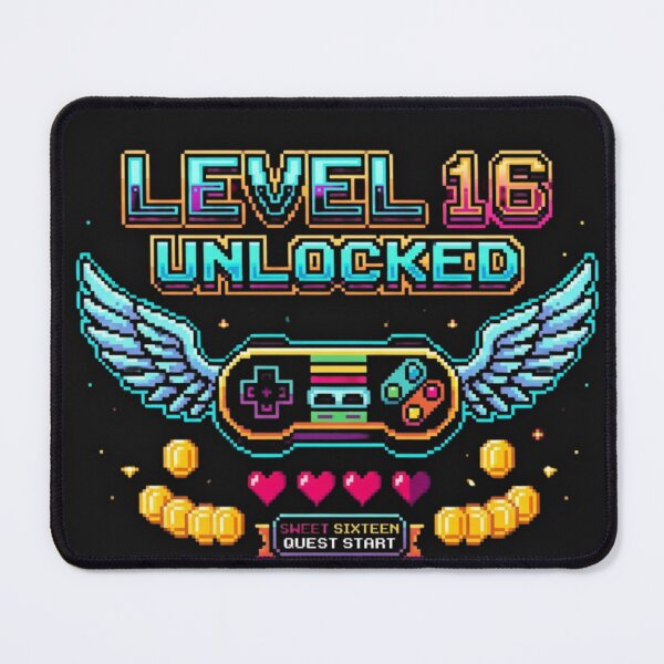 Item preview, Level 16 Unlocked 16th Birthday Gamer - Retro Pixel Art designed and sold by alalame.
