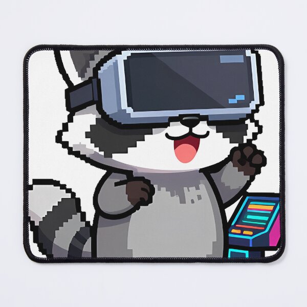 Item preview, 8-Bit Raccoon with VR Headset designed and sold by pumsquare.
